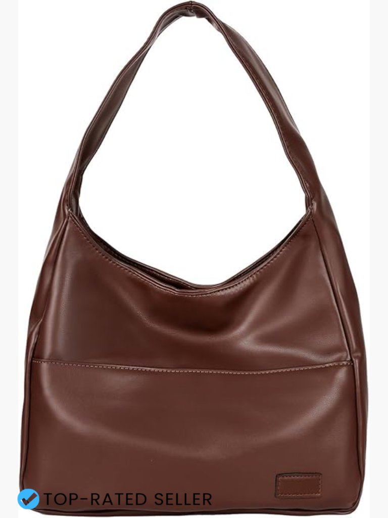 Chic Vegan Leather Tote Bag Stylish Casual Trendy Large Soft Hobo Shoulder Bag